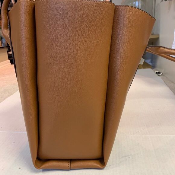 REACTION Kenneth Cole caramel coloured faux leather vegan tote - Picture 2 of 10